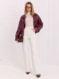 White Wide-Leg Denim Trousers