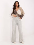 Light Gray Wide-Leg Jeans
