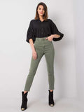 Khaki High-Waisted Jeans
