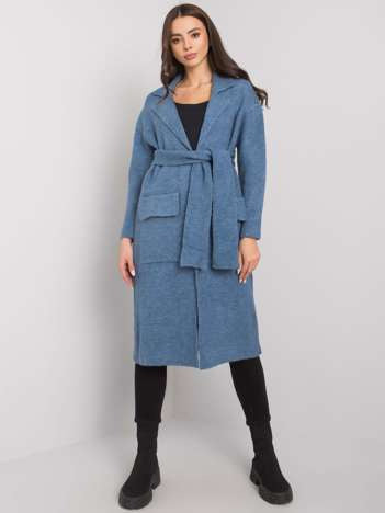 Blue Tie-Front Cardigan