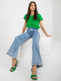 Blue Wide-Leg Jeans