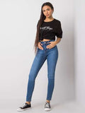 Dark Blue Skinny Denim Trousers