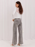 Gray Wide-Leg Jeans