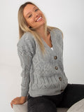 Gray Openwork Sweater
