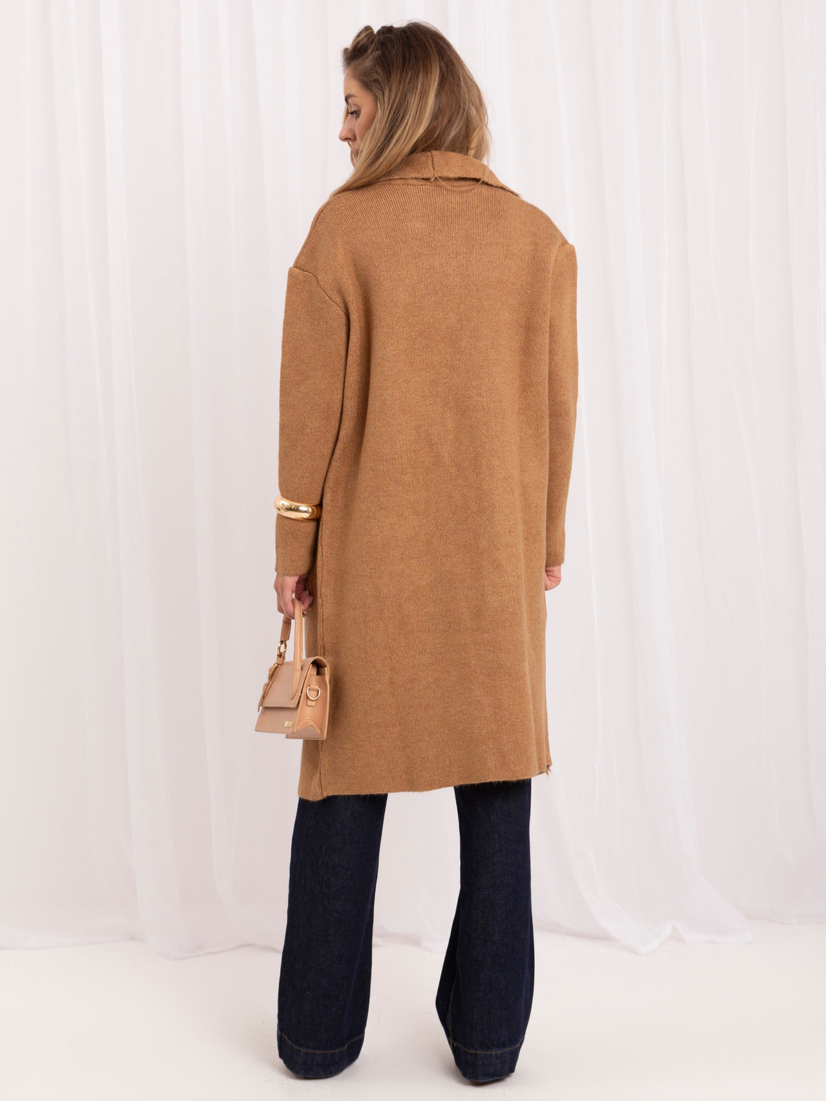 Camel Tie-Front Cardigan