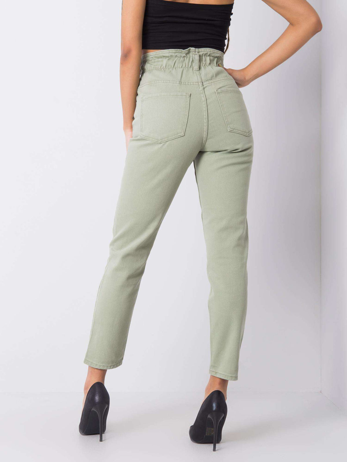 Pistachio High-Waisted Jeans