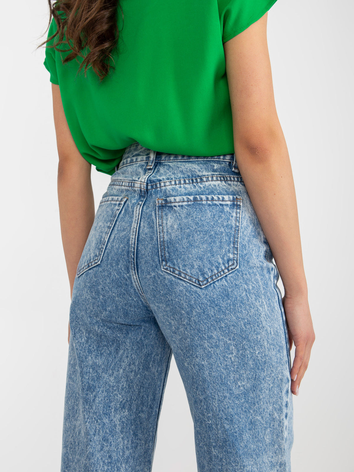 Blue Wide-Leg Jeans